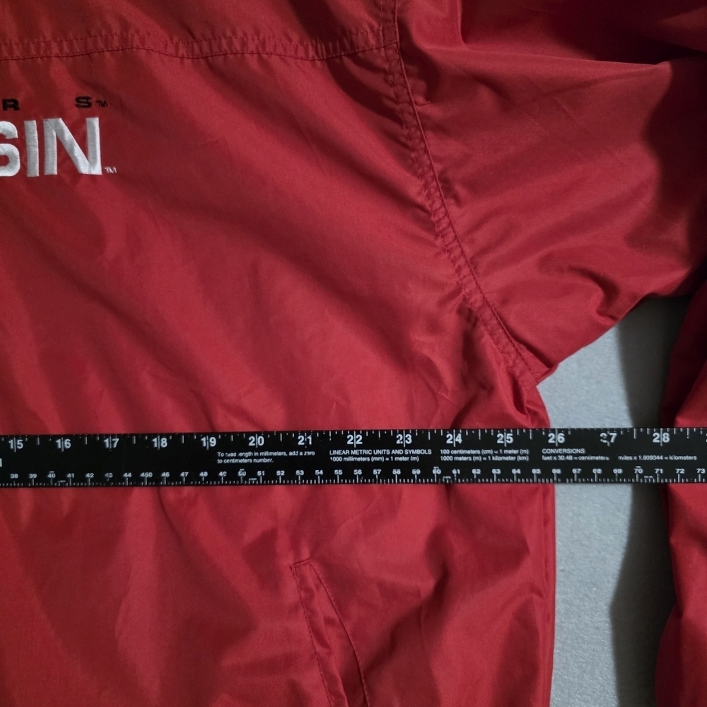 VTG Reebok Mens Wisconsin Badgers Embroidered Windbreaker Size Large - Picture 3 of 12